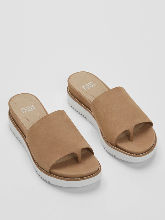 Touch Leather Flatform Sandal