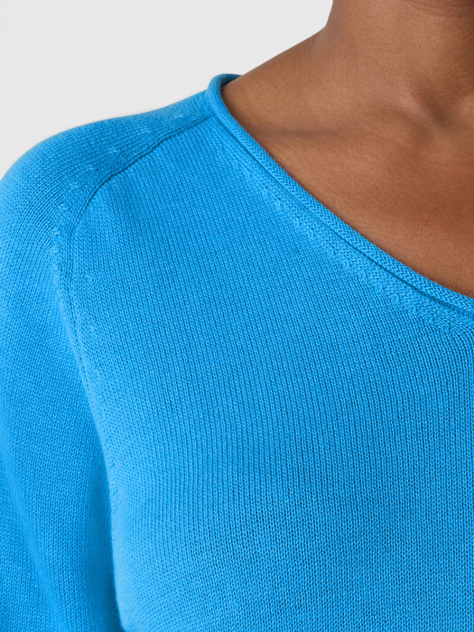 Peruvian Cotton Blend V-Neck Top