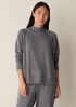 Cozy Brushed Terry Hug Mock Neck Top