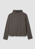 Cozy Brushed Terry Hug Funnel Neck Top