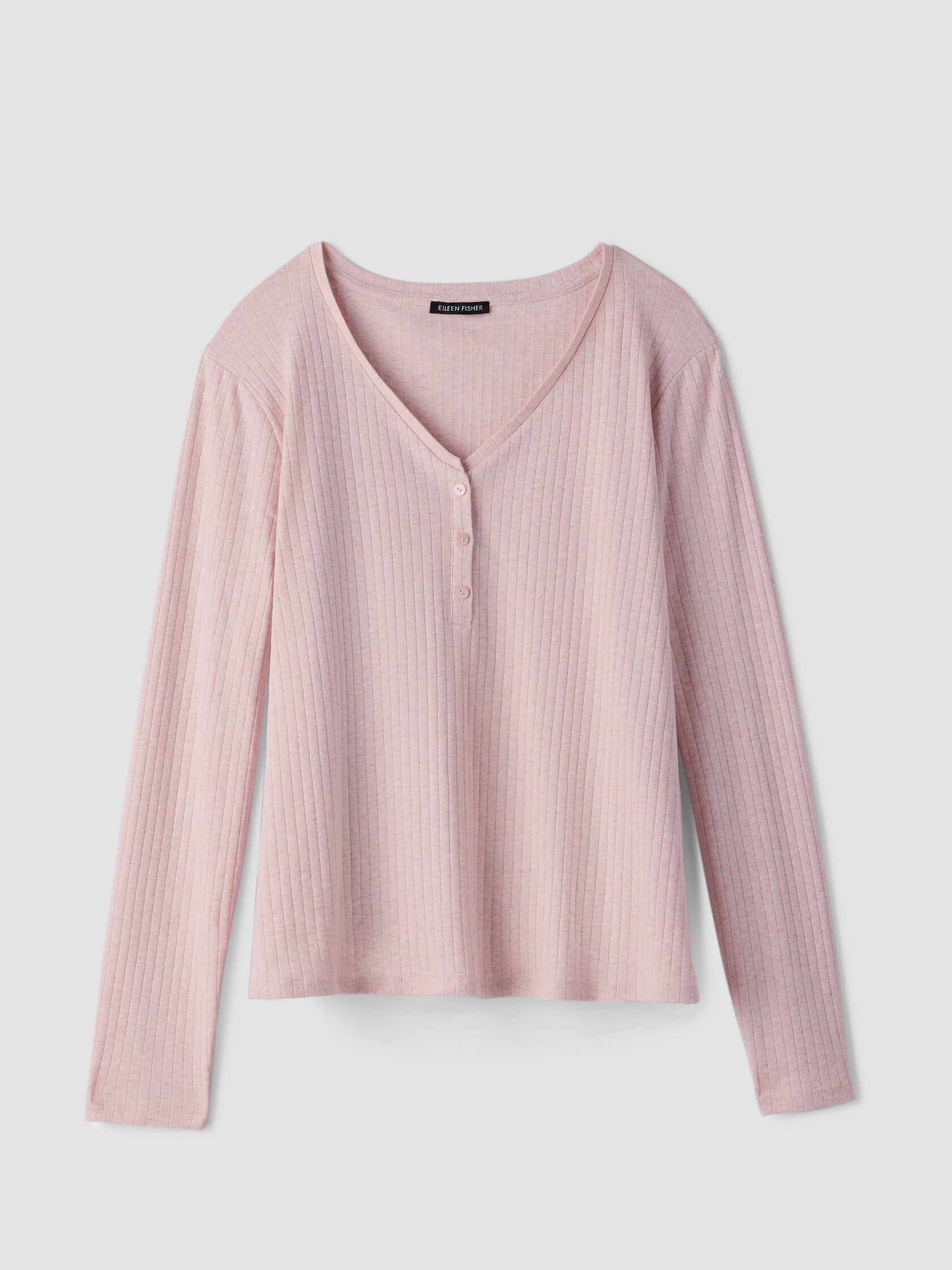 Organic Cotton Rib V-Neck Sleep Top
