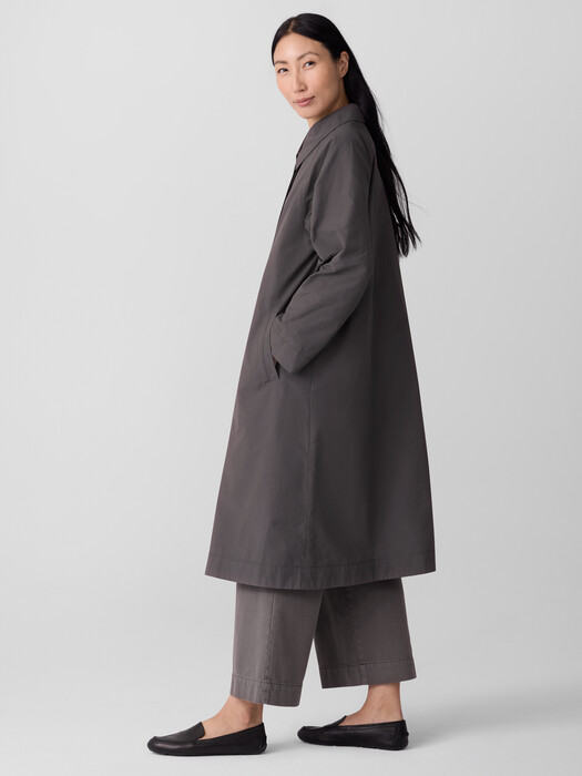 Light Cotton Nylon Classic Collar Coat