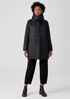 Eggshell Recycled Nylon Cocoon Coat