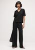 Ribbed Knit Wide-Leg Pant