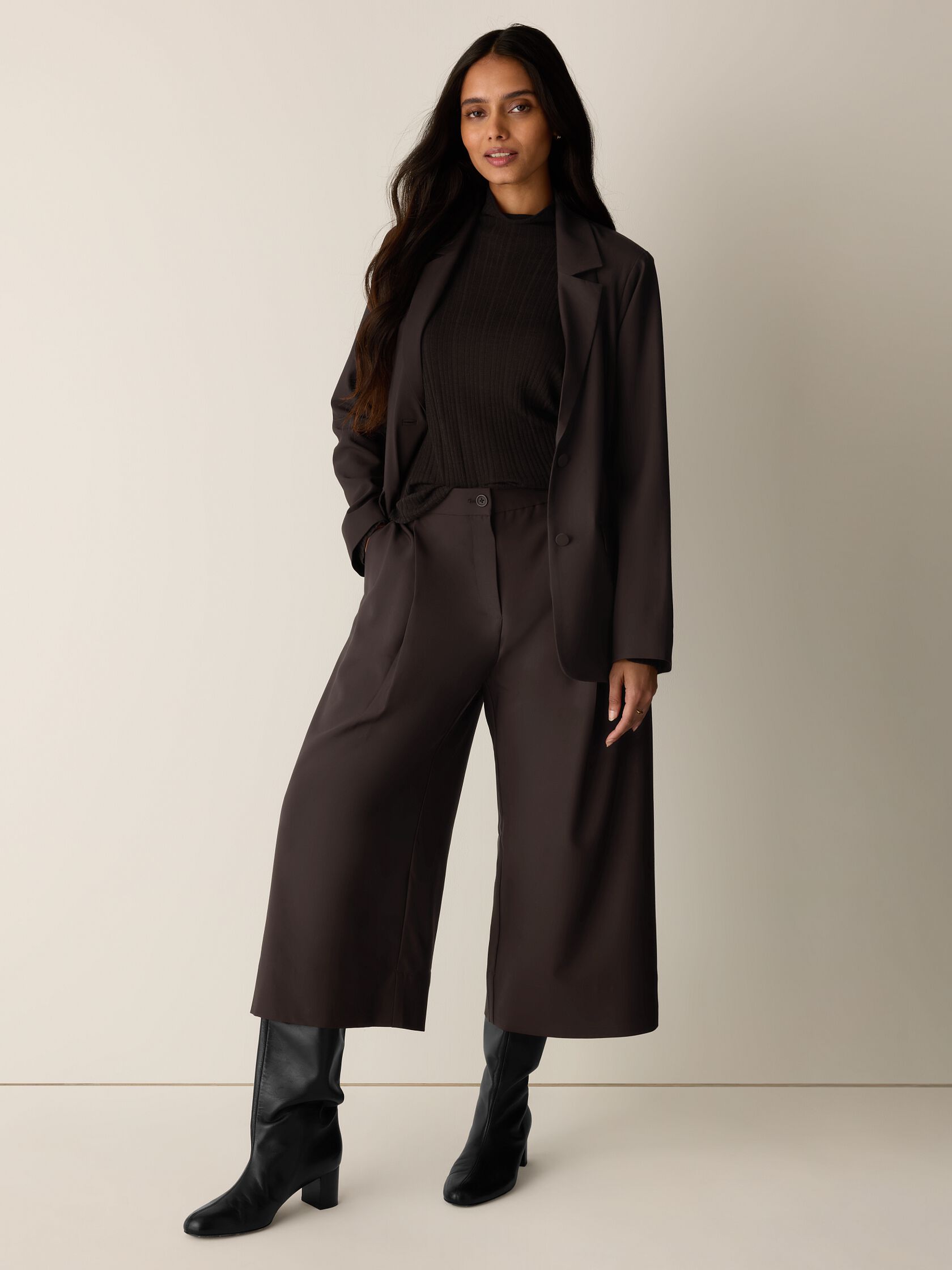 Seasonless Wool Pleated Culotte