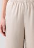 Striated Silk Satin Straight Pant