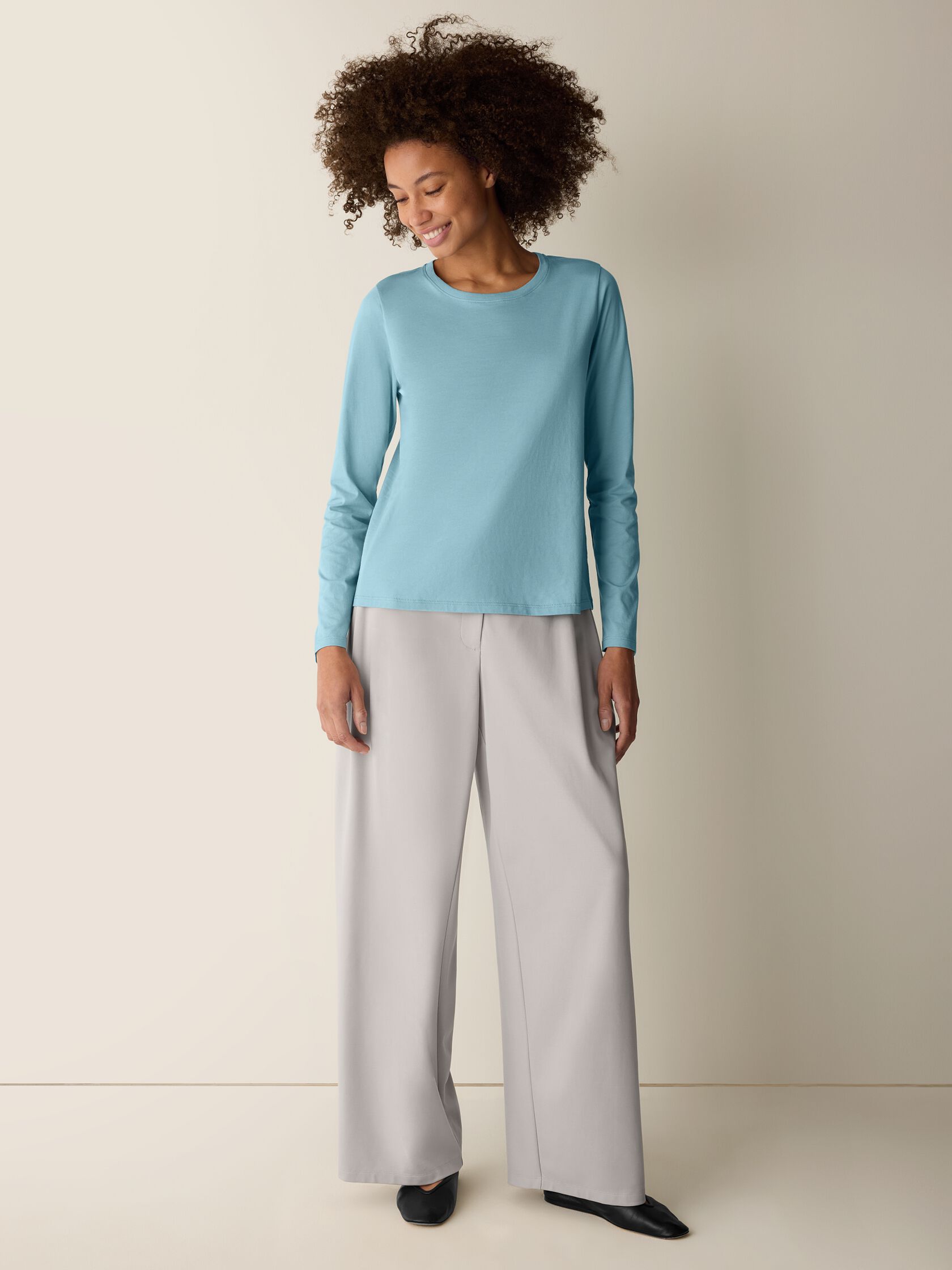 Organic Pima Cotton Jersey Long-Sleeve Tee