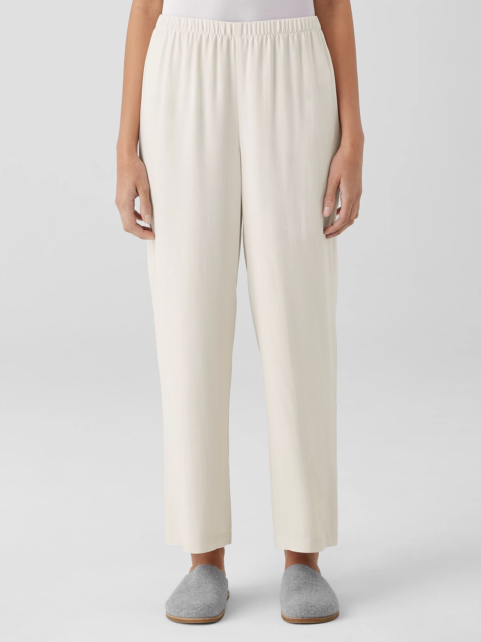 Silk Georgette Crepe Straight Pant