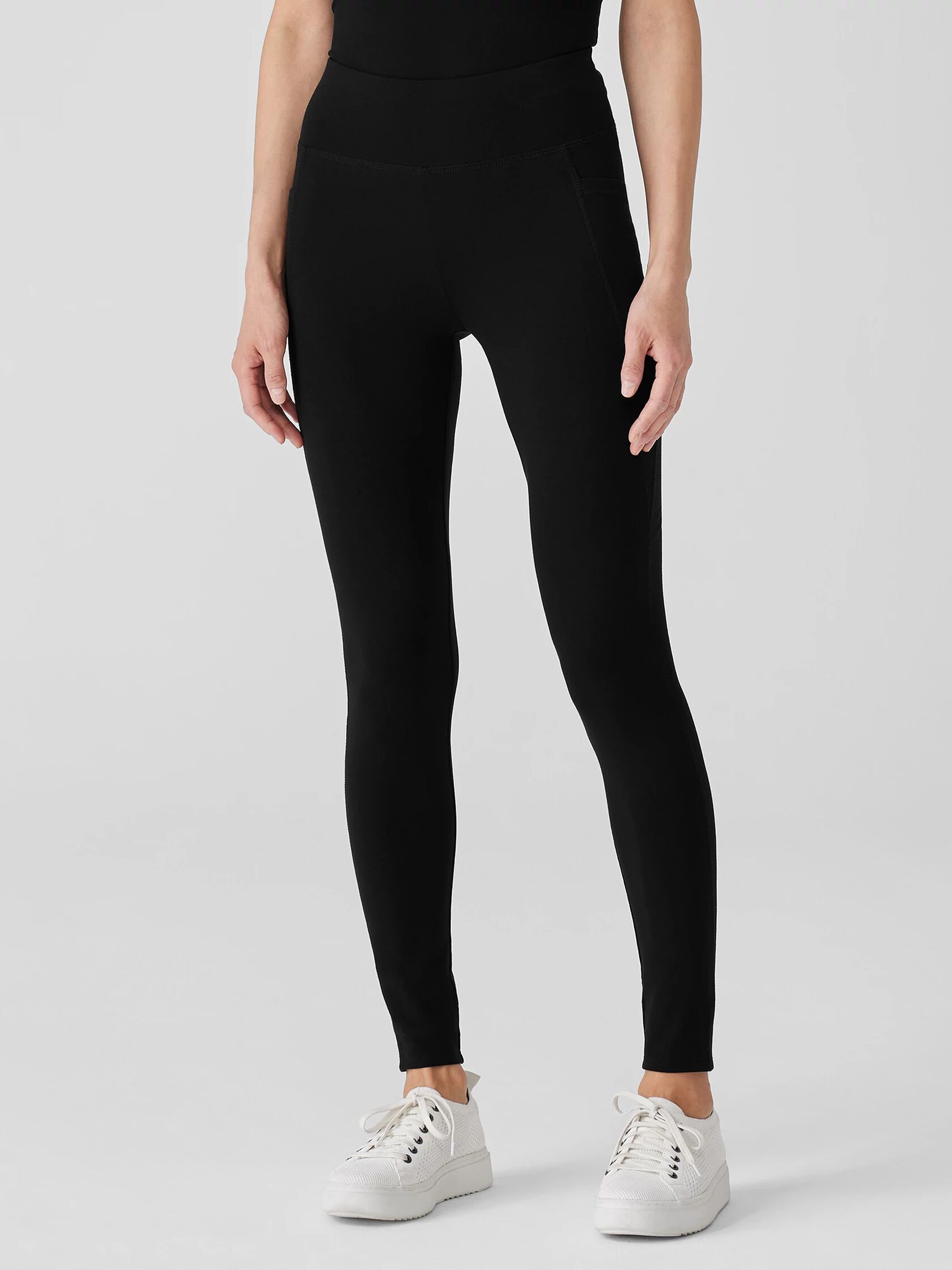 Pima Cotton Stretch Jersey High-Waisted Leggings