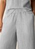 Striped Organic Cotton Gauze Wide-Leg Pant