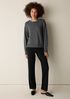 Cotton & Recycled Cashmere Crew Neck Top