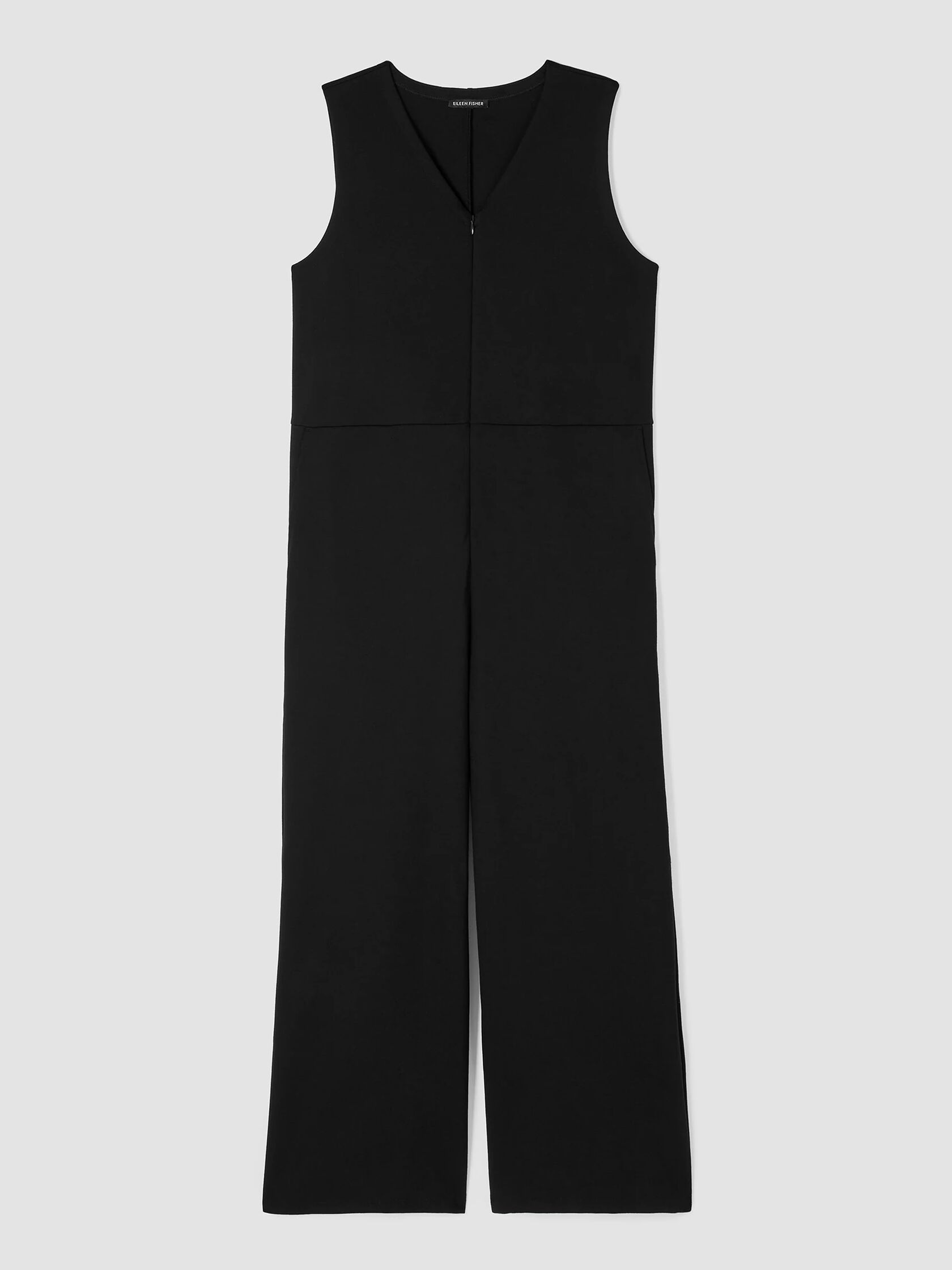 Washable Flex Ponte V-Neck Jumpsuit