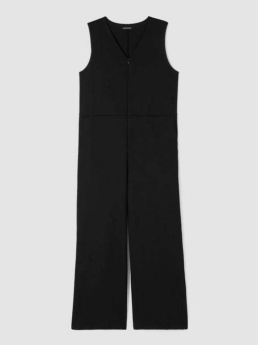 Washable Flex Ponte V-Neck Jumpsuit