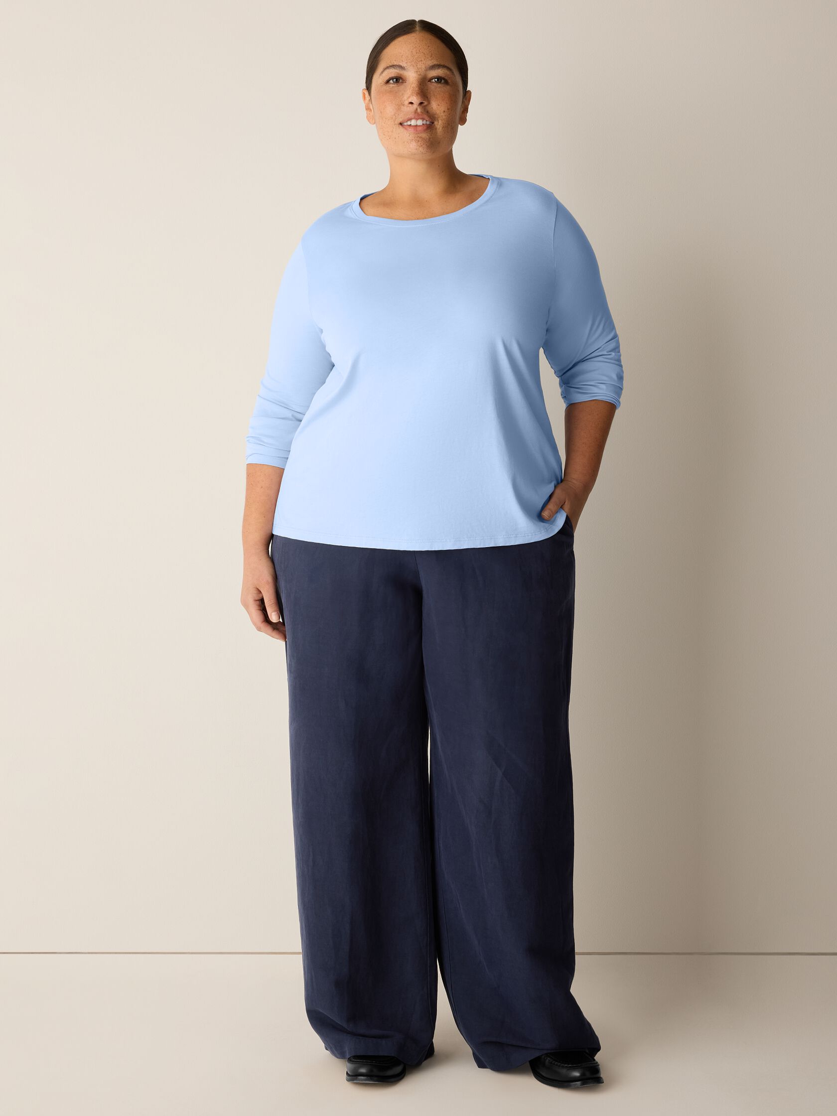 Organic Pima Cotton Jersey Long-Sleeve Tee