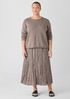 Crushed Silk Flared Skirt