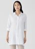 Organic Handkerchief Linen Classic Collar Long Shirt