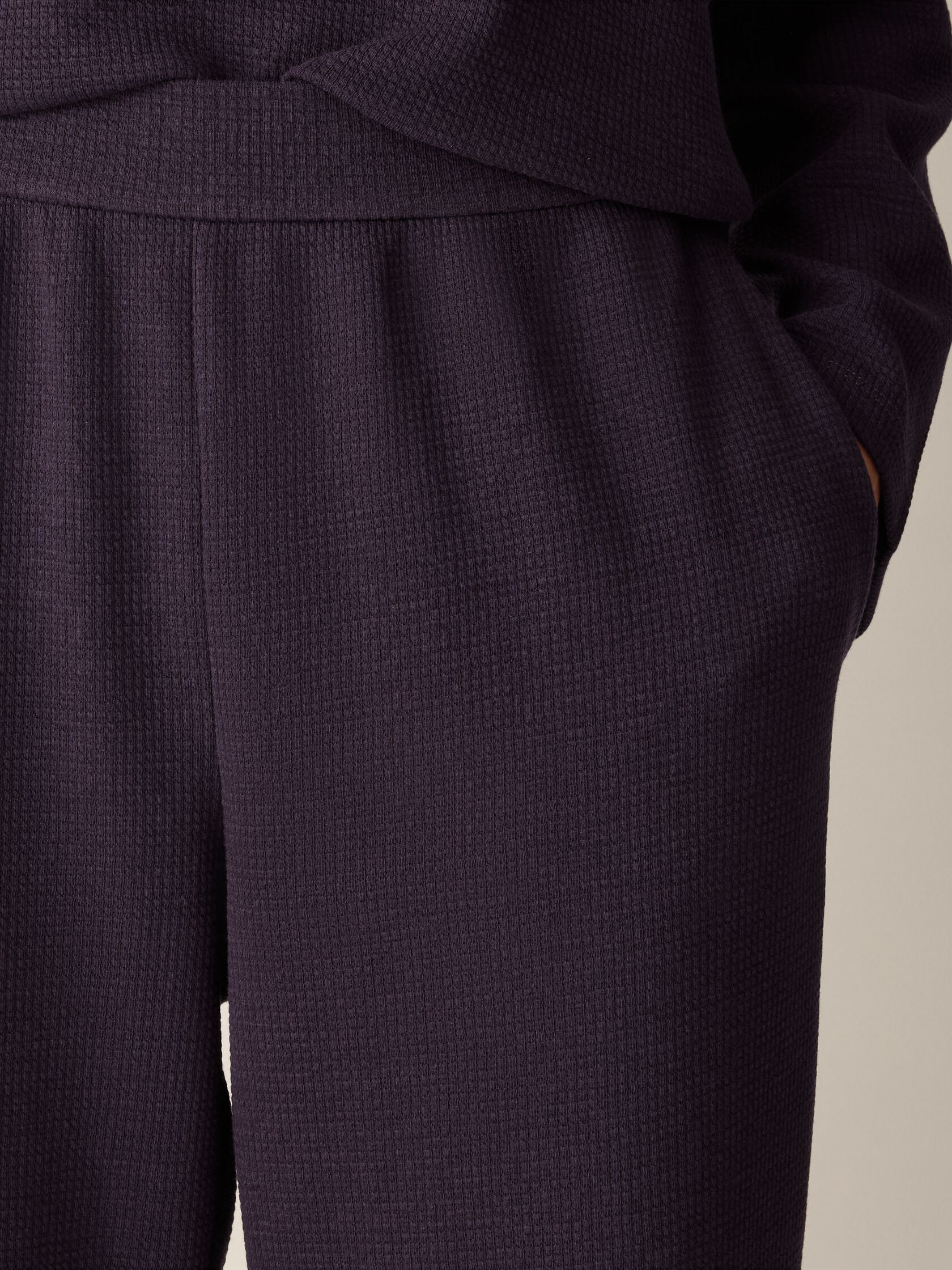 Waffle Cotton Blend Doubleknit Jogger Pant