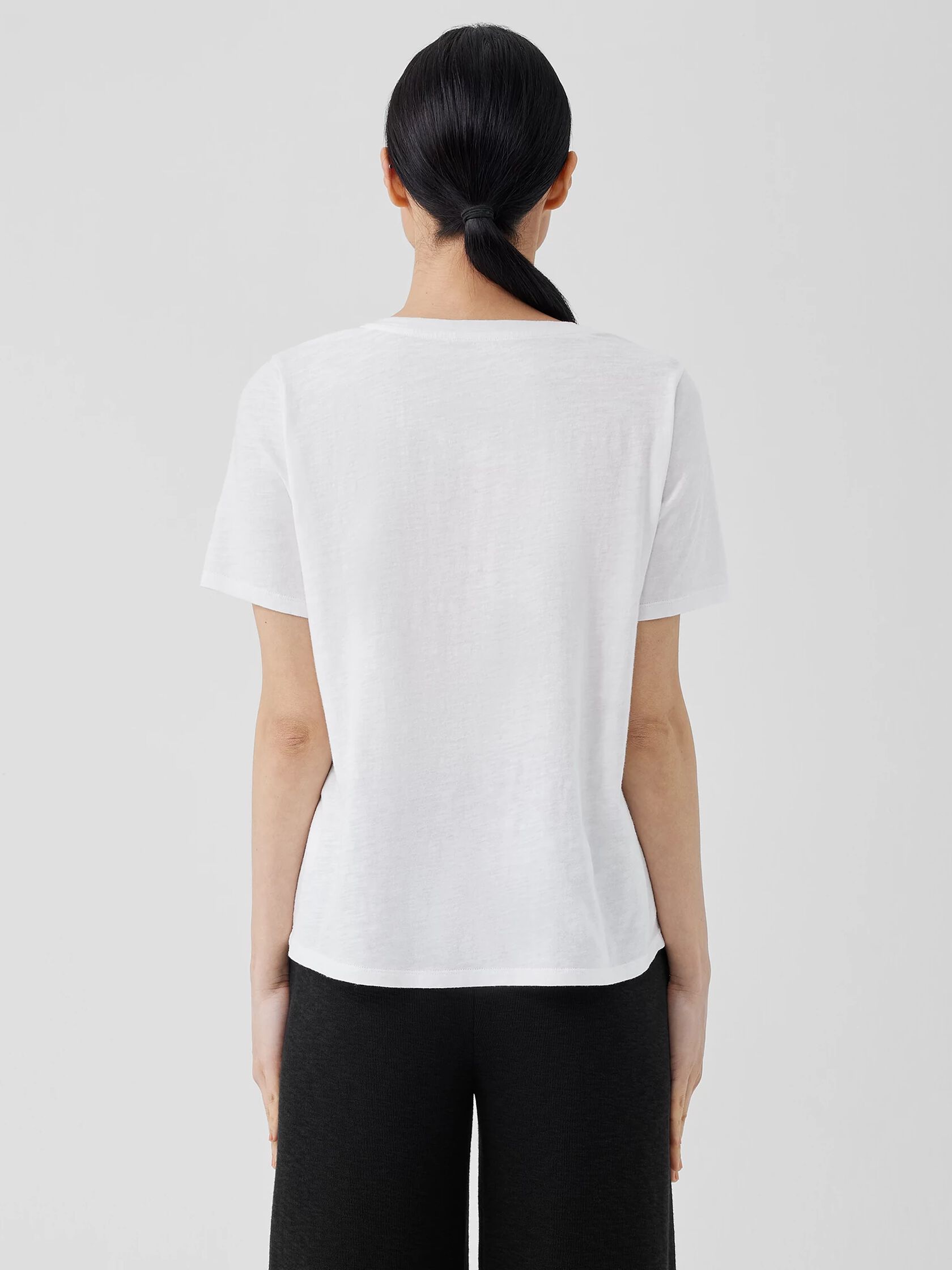 Organic Cotton Slub V-Neck Tee