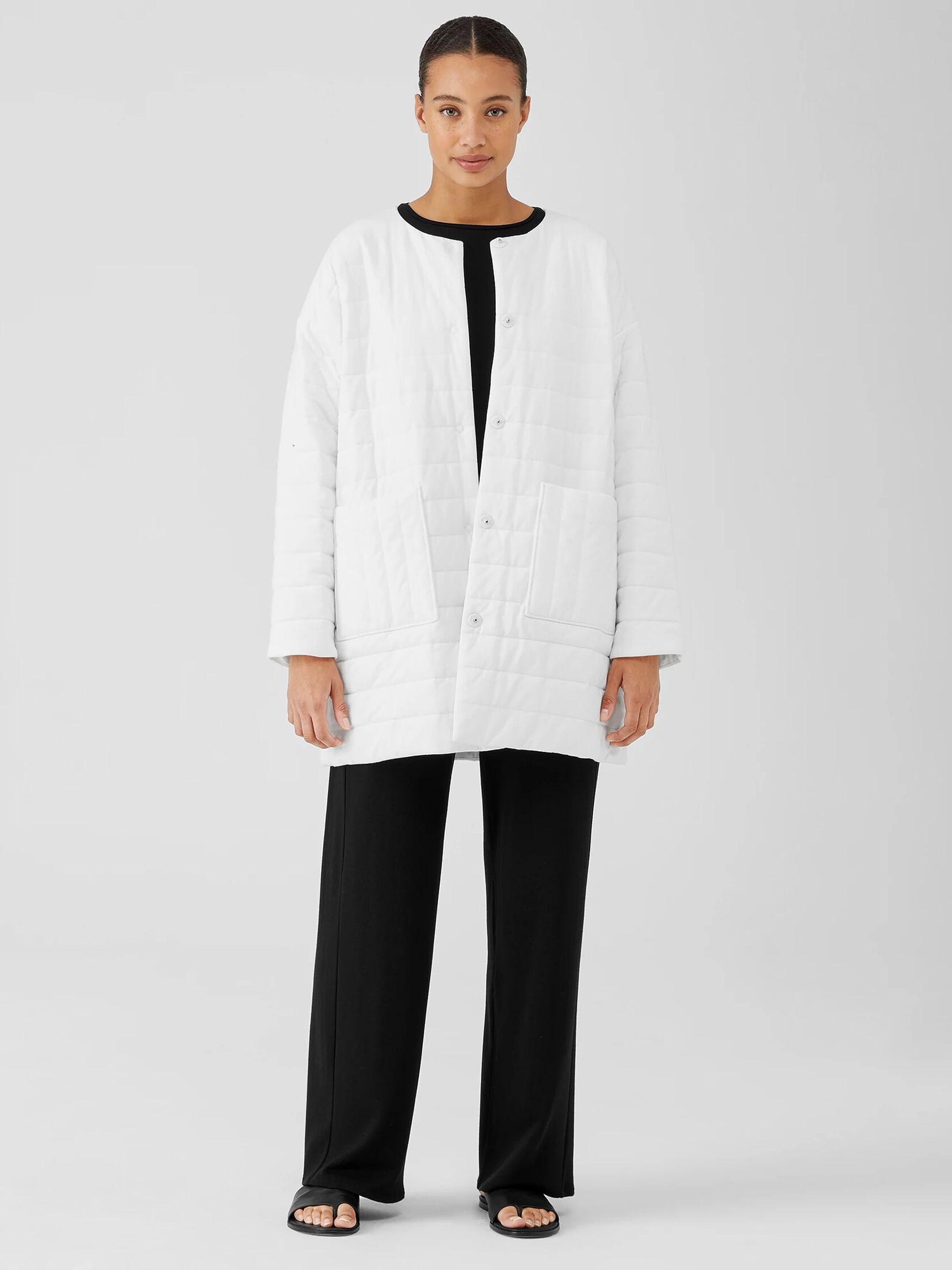Traceable Organic Cotton Jersey Quilted Jacket