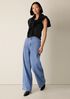 Sheer Cotton Blend Knit Scoop Neck Tank