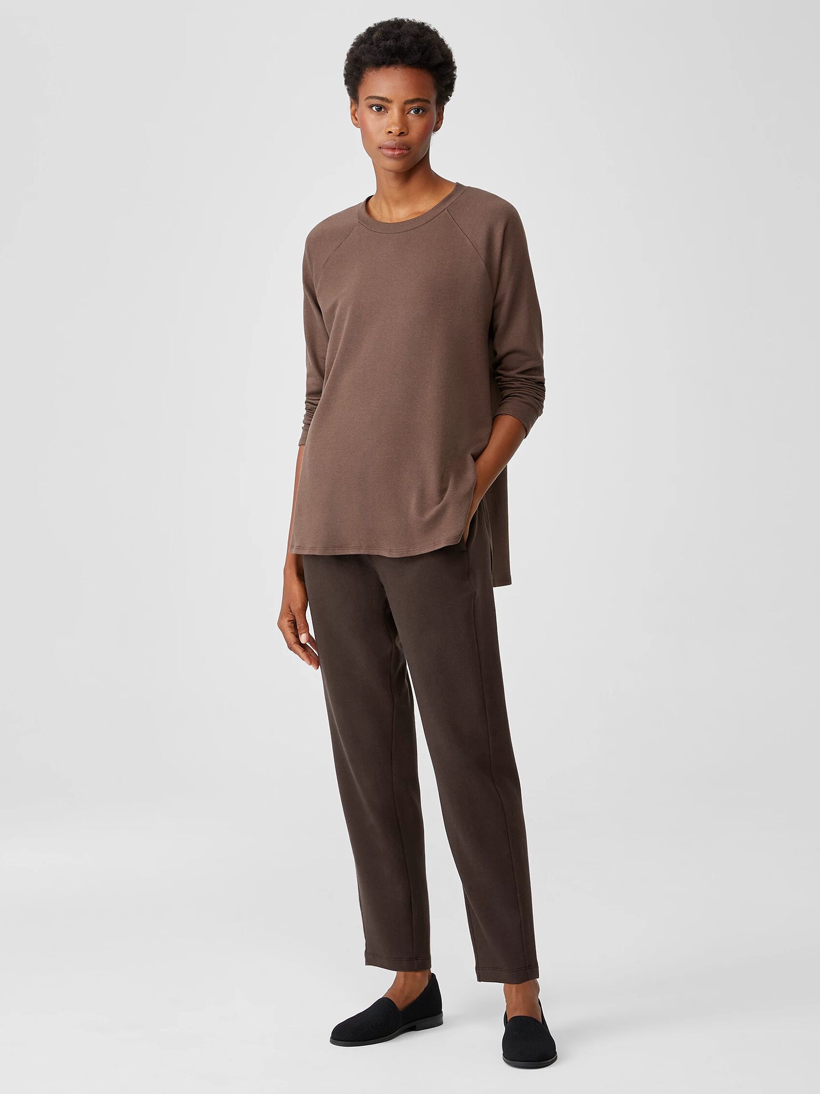 Cozy Brushed Terry Slouchy Pant