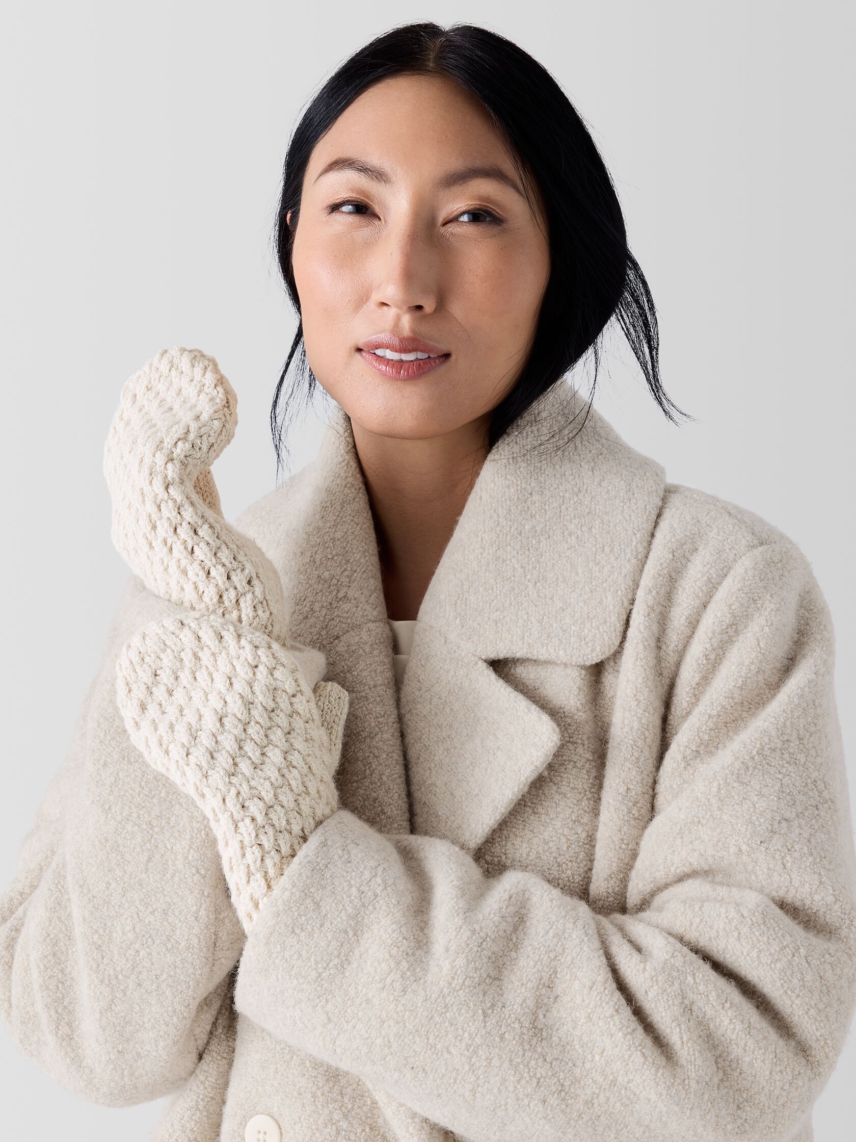 Peruvian Baby Alpaca and Cotton Mittens