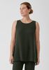 Silk Georgette Crepe Ballet Neck Tank
