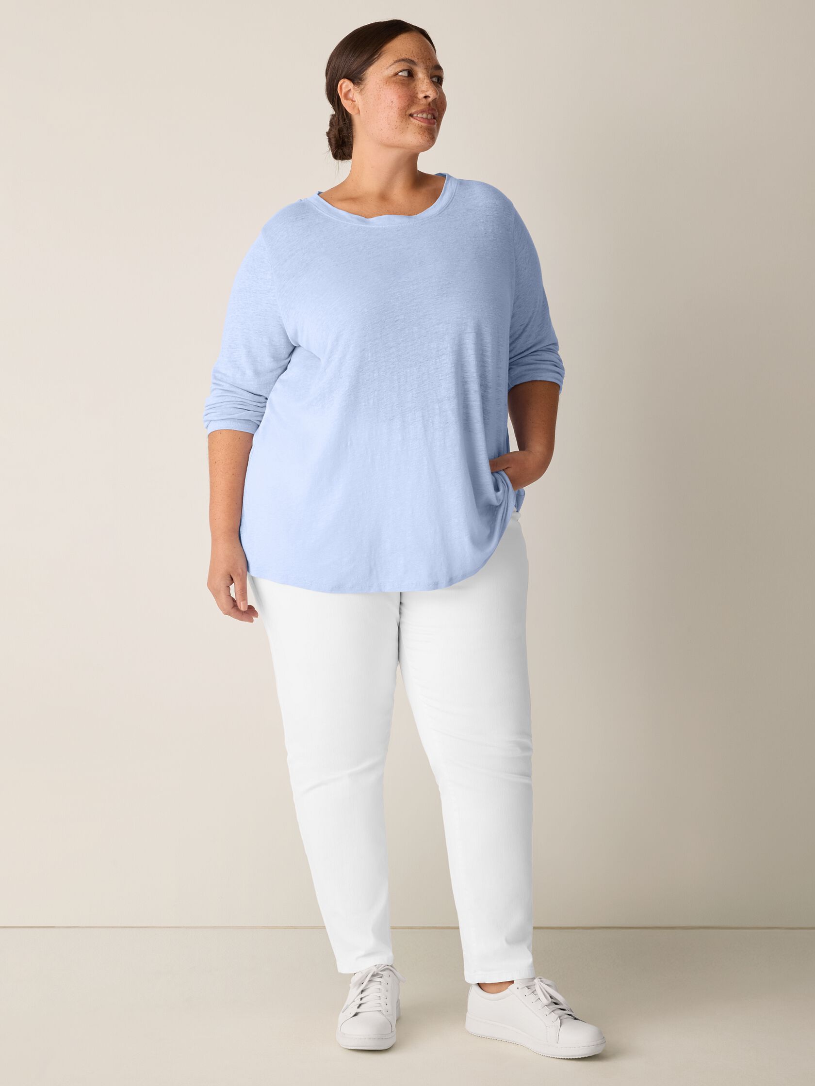 Organic Linen Jersey Long-Sleeve Tee