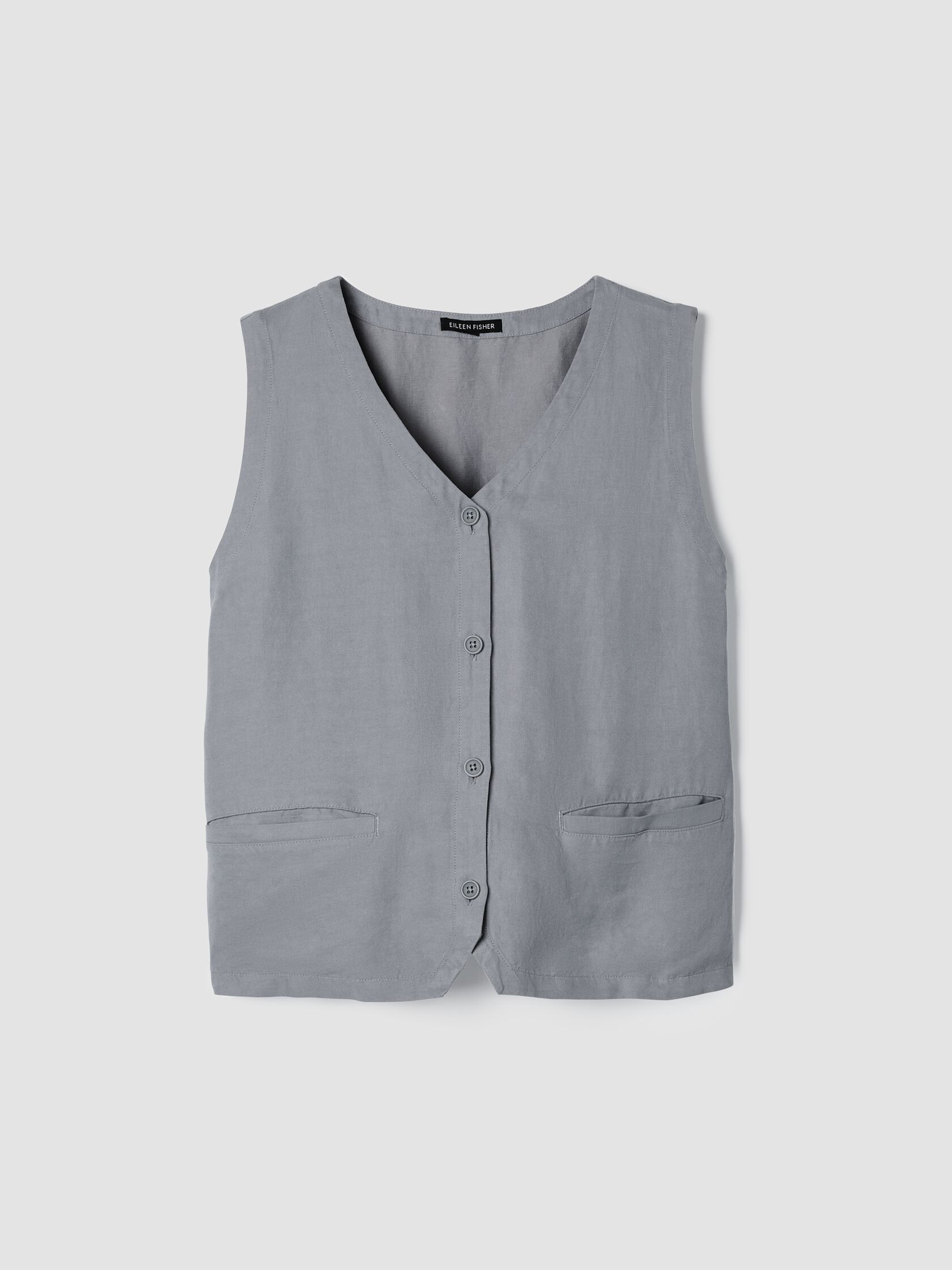 Linen Silk Twill Vest
