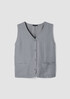 Linen Silk Twill Vest