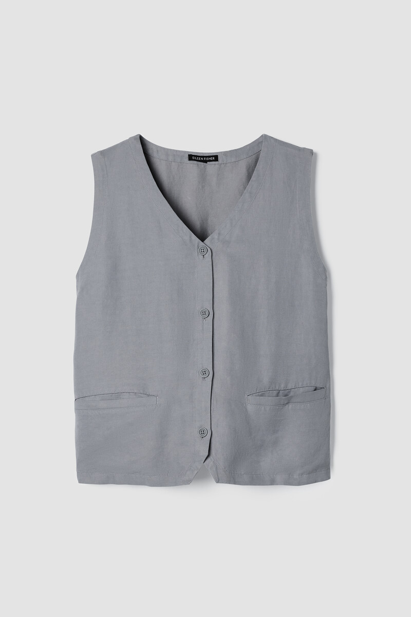 Linen Silk Twill Vest Linen Silk Twill Vest
