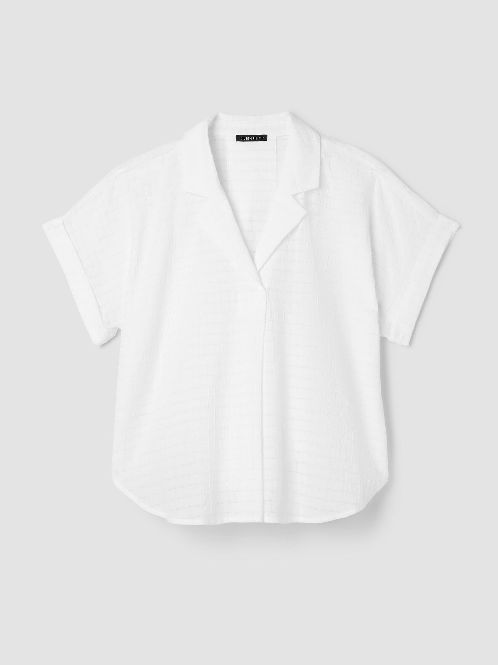 Organic Cotton Voile Box Notch Collar Shirt