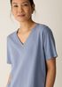 Organic Cotton Slubby Jersey V-Neck Tee