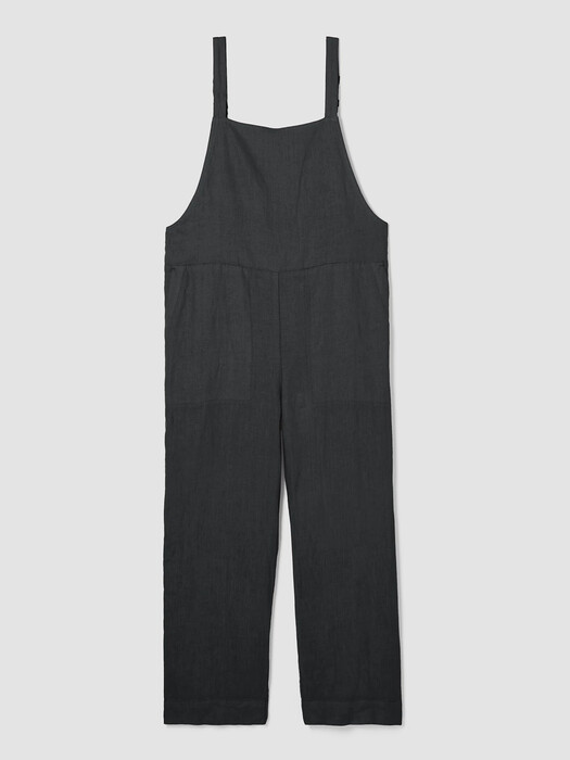 Garment-Dyed Organic Linen Overalls