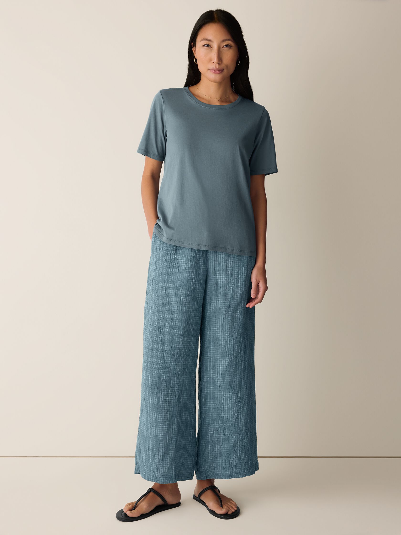 Organic Pima Cotton Jersey Round Neck Tee