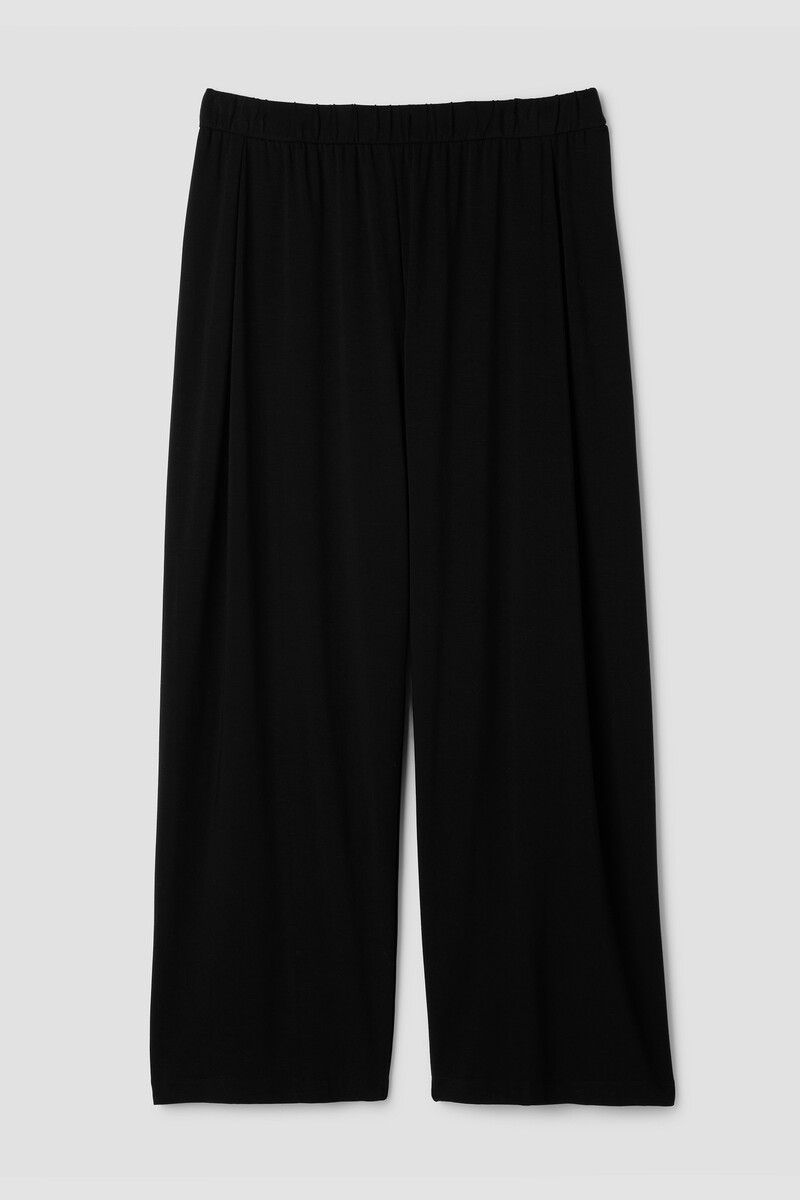 Stretch Jersey Knit Pleated Straight Pant Stretch Jersey Knit Pleated Straight Pant