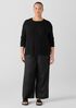 Organic Linen Cotton Slub Crew Neck Top