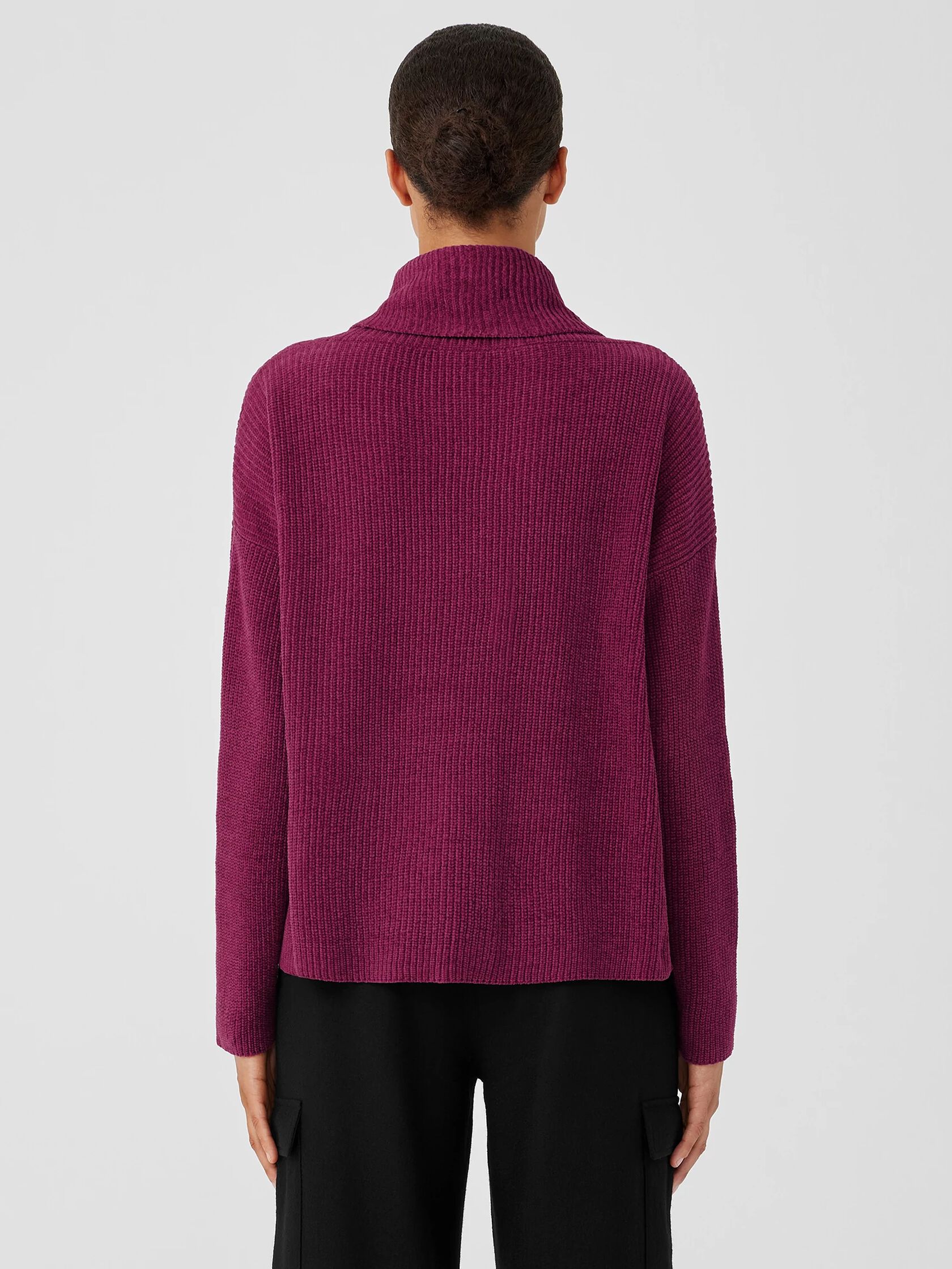 Organic Cotton Chenille Turtleneck Top