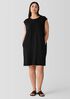 Pima Cotton Stretch Jersey Round Neck Dress