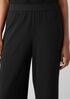 Crinkled Jersey Wide-Leg Pant