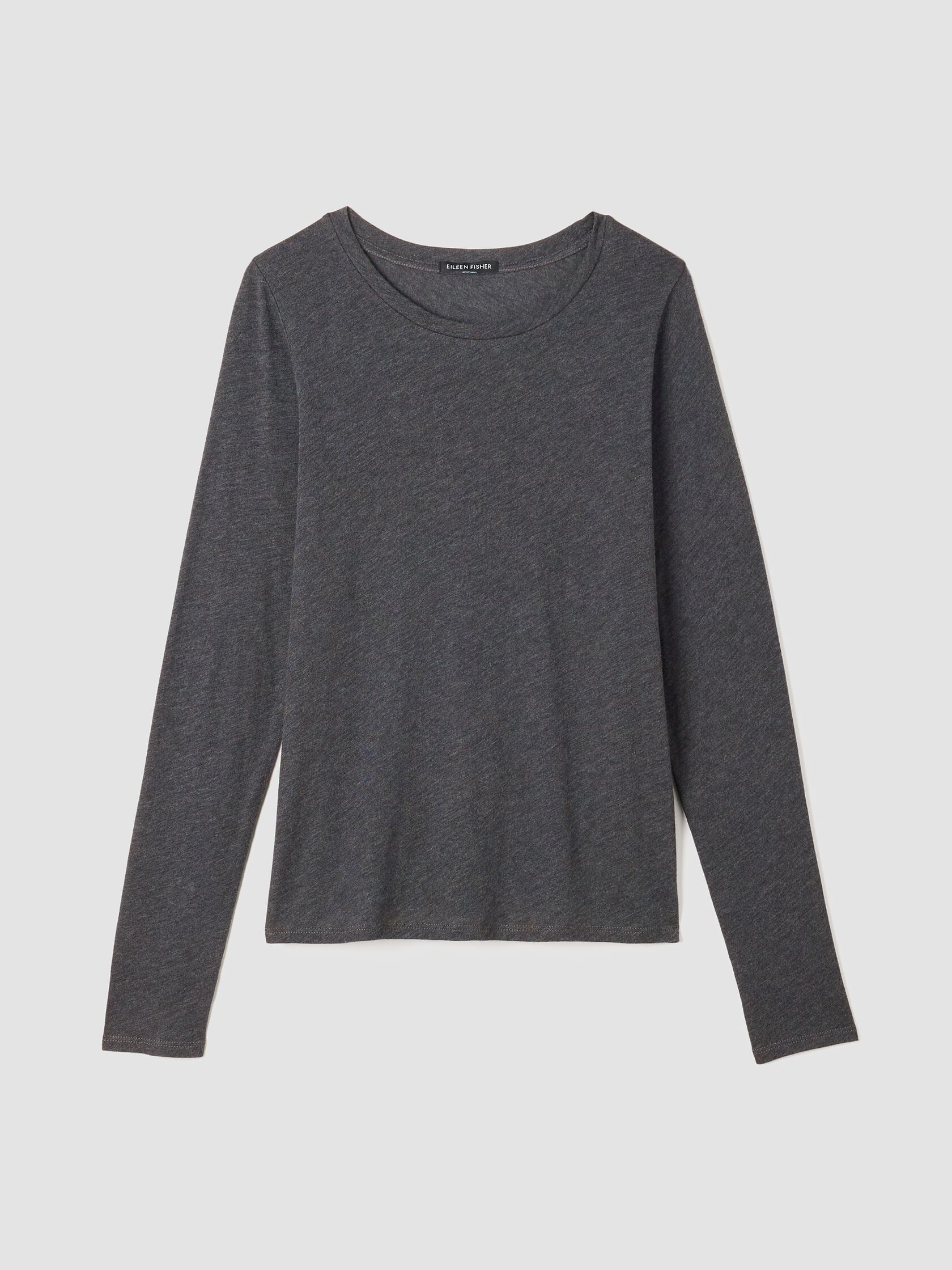 Sheer Knit Long-Sleeve Tee