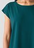 Pima Cotton Stretch Jersey Bateau Neck Long Top