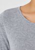 Ribbed Pima Cotton Blend Scoop Neck Top