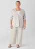 Cotton Blend Ponte V-Neck Blazer