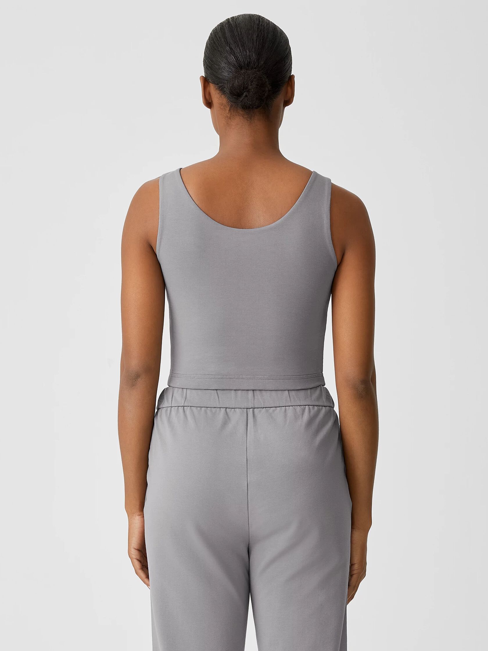 Pima Cotton Stretch Jersey Cropped Tank