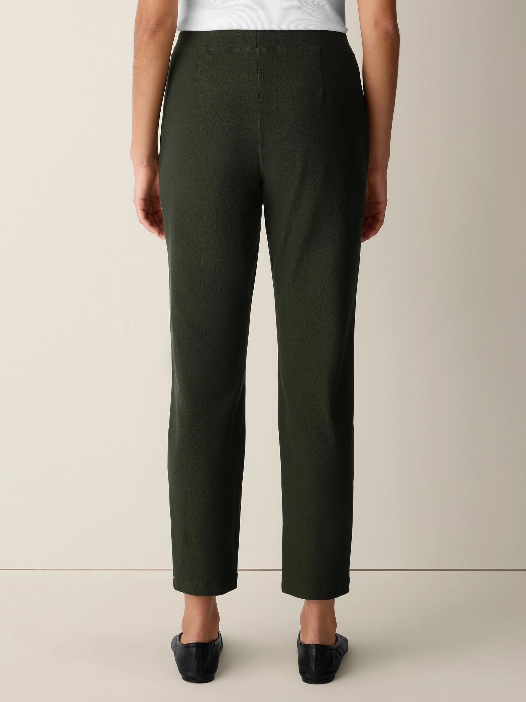 Washable Stretch Crepe Slim Pant