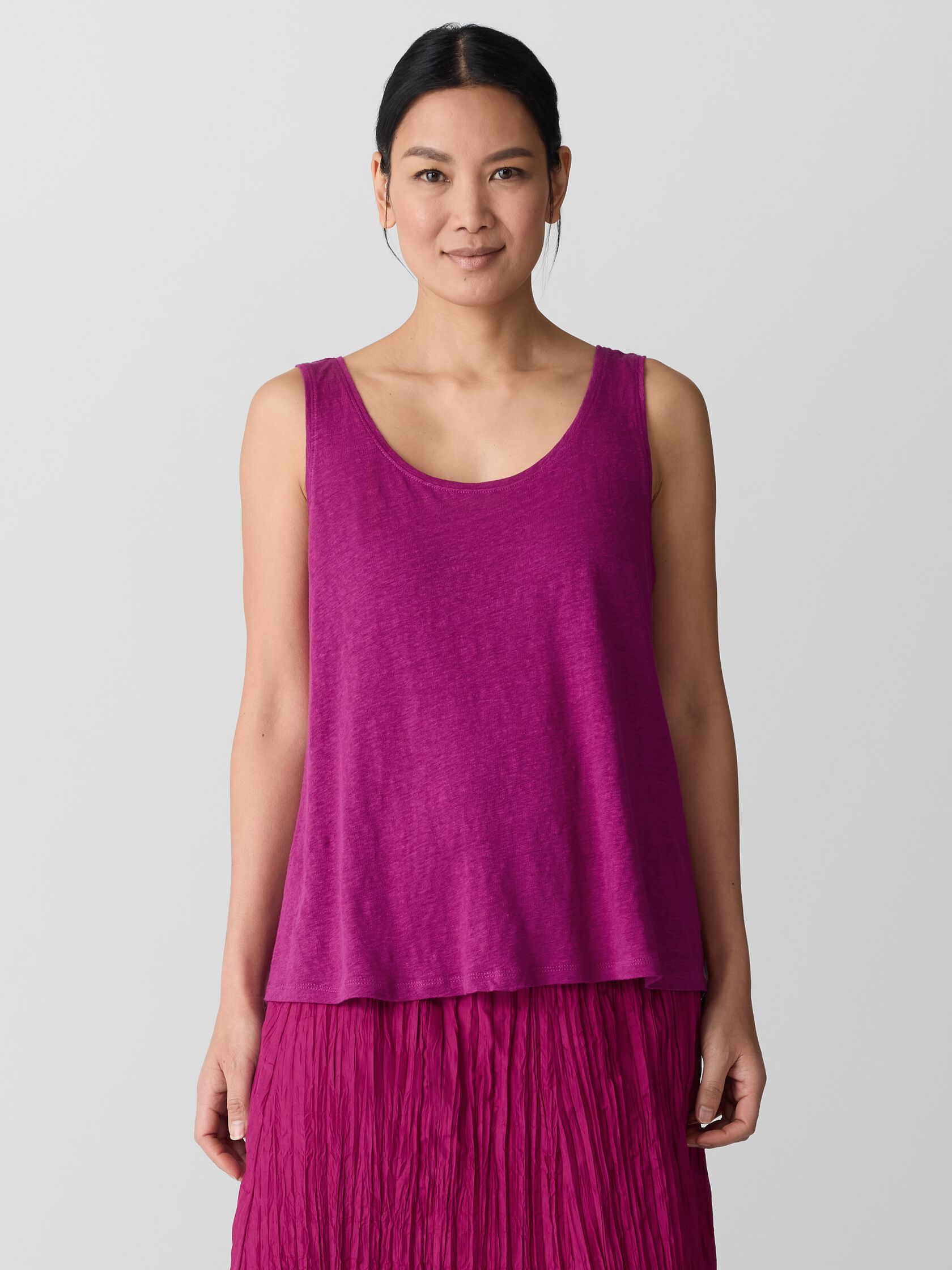Organic Linen Jersey Scoop Neck Tank