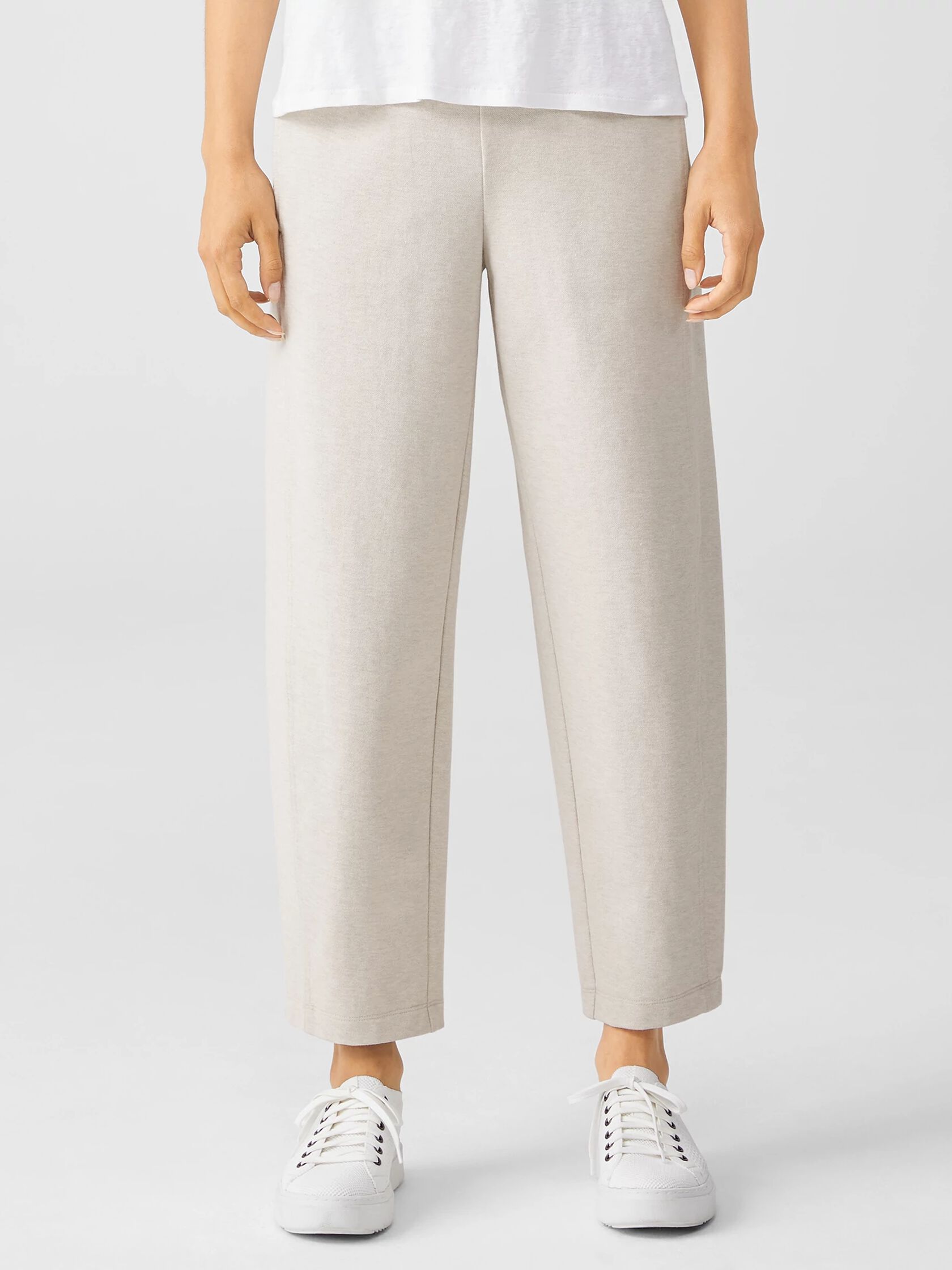 Organic Cotton Melange Crepe Lantern Pant
