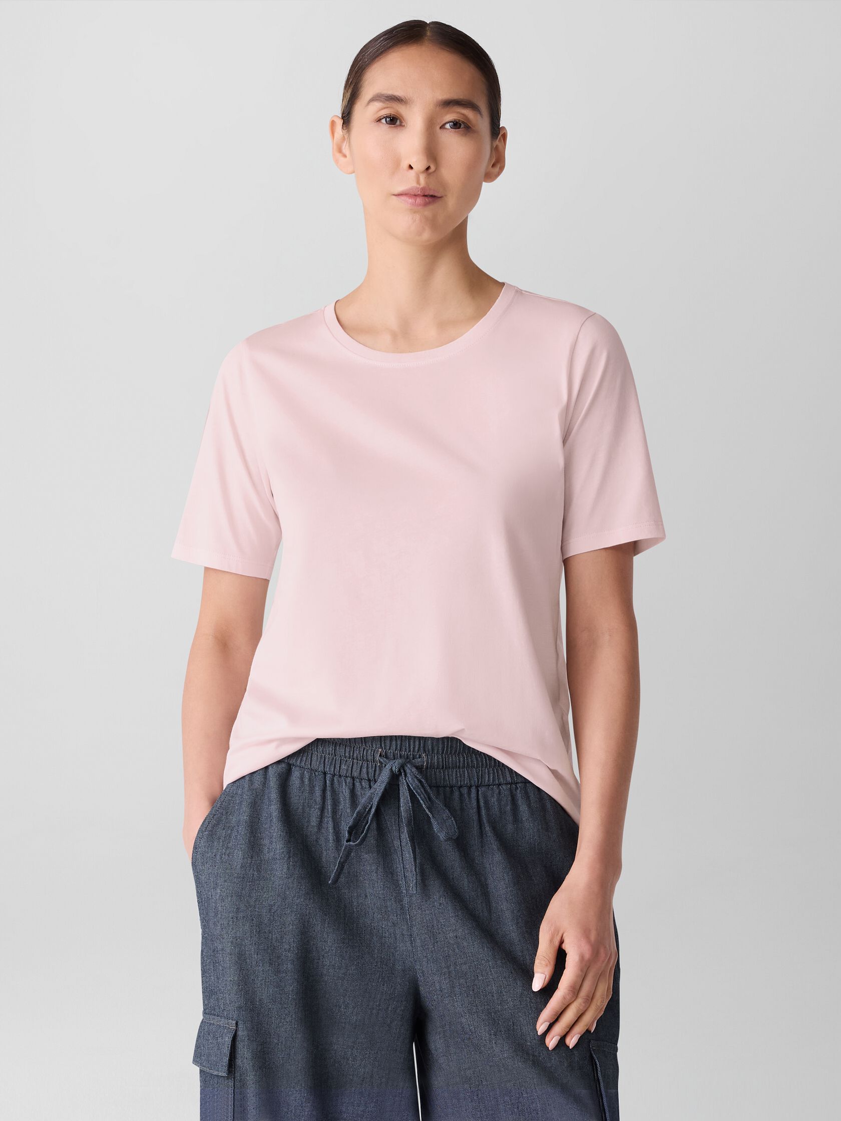 Organic Pima Cotton Jersey Round Neck Tee