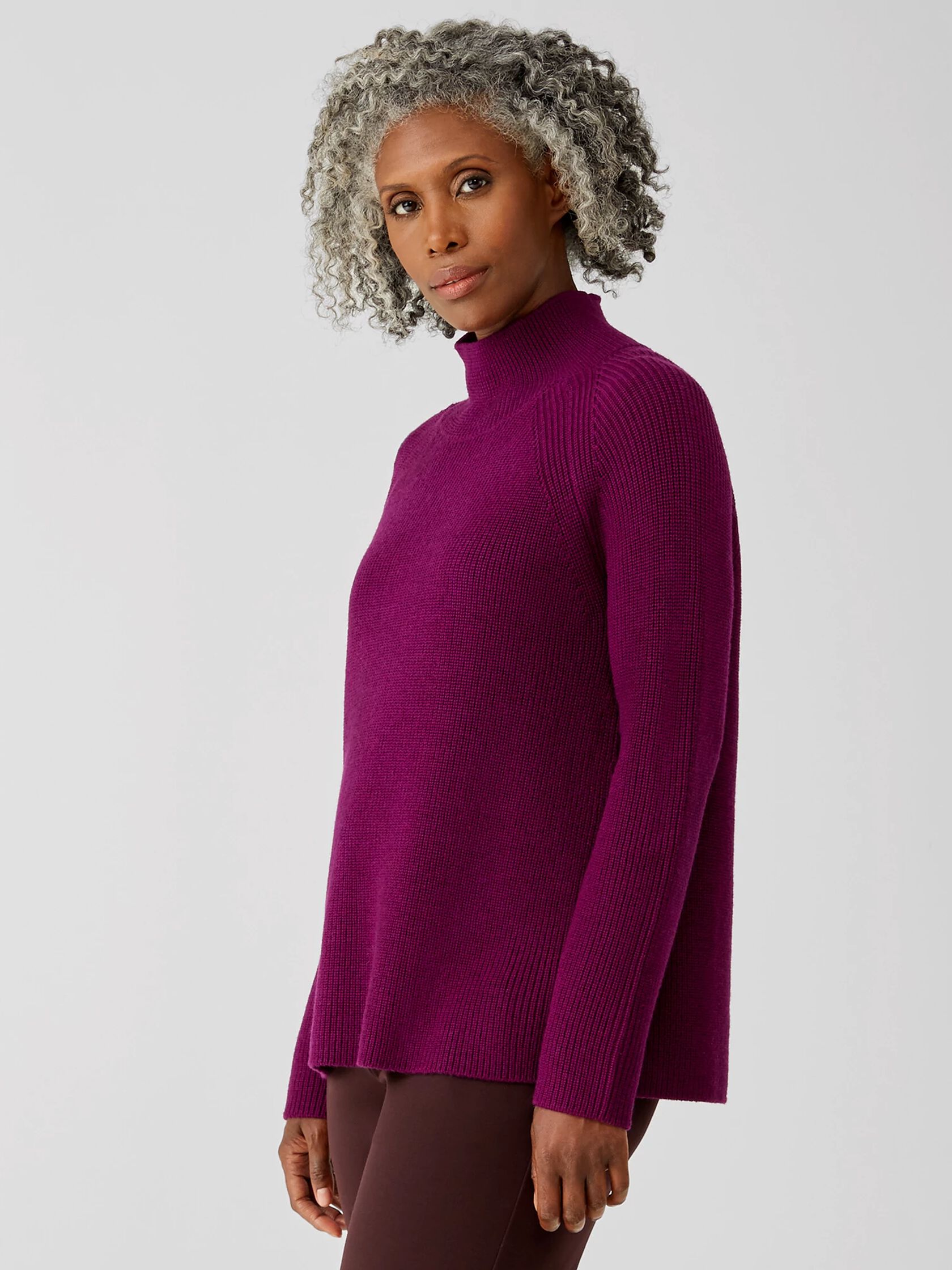 Merino Turtleneck Top in Regenerative Wool EILEEN FISHER